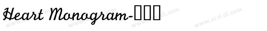 Heart Monogram字体转换